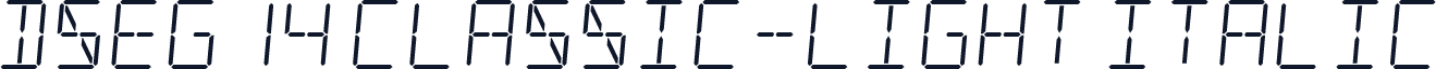 DSEG14 Classic-Light Italic