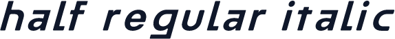 Half Regular Italic