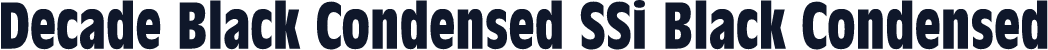 Decade Black Condensed SSi Black Condensed
