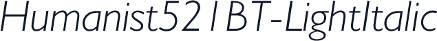 Humanist521BT-LightItalic