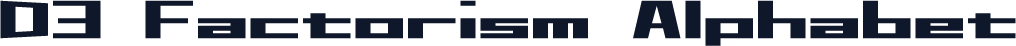 D3 Factorism Alphabet