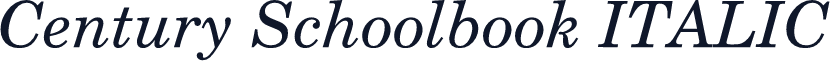 Century Schoolbook ITALIC