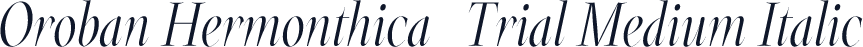 Oroban Hermonthica-Trial Medium Italic