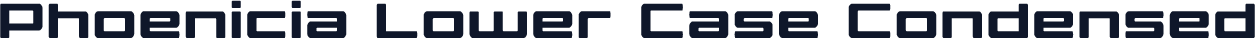 Phoenicia Lower Case Condensed