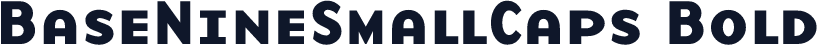 BaseNineSmallCaps Bold