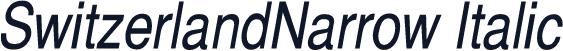 SwitzerlandNarrow Italic
