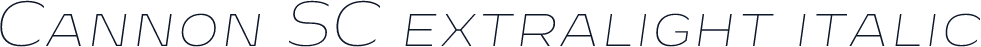 Cannon SC extralight italic