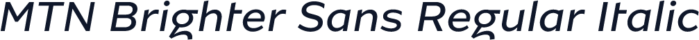MTN Brighter Sans Regular Italic