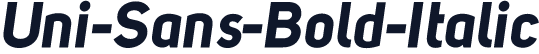 Uni-Sans-Bold-Italic