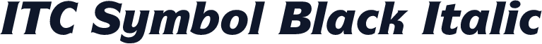 ITC Symbol Black Italic