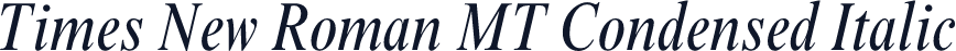 Times New Roman MT Condensed Italic