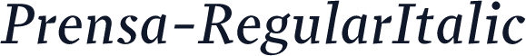 Prensa-RegularItalic
