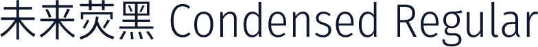 未来荧黑 Condensed Regular