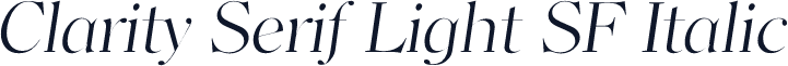 Clarity Serif Light SF Italic