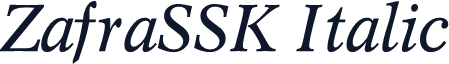 ZafraSSK Italic