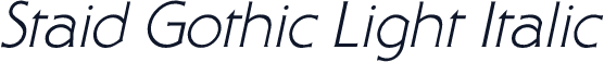 Staid Gothic Light Italic