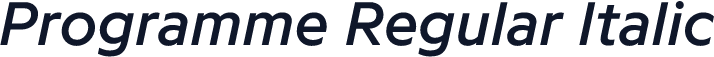 Programme Regular Italic