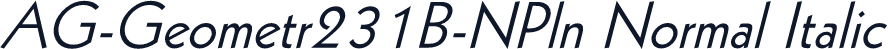 AG-Geometr231B-NPln Normal Italic