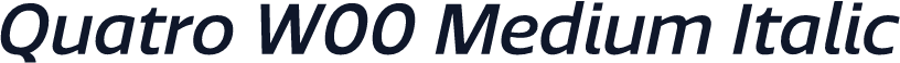 Quatro W00 Medium Italic
