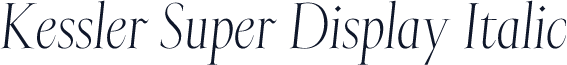 Kessler Super Display Italic