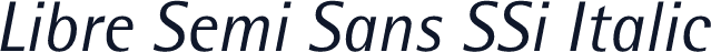 Libre Semi Sans SSi Italic