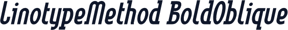 LinotypeMethod BoldOblique