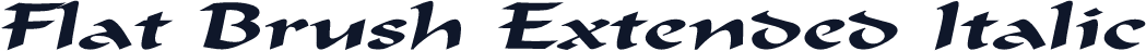 Flat Brush Extended Italic