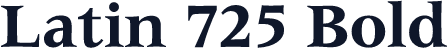 Latin 725 Bold