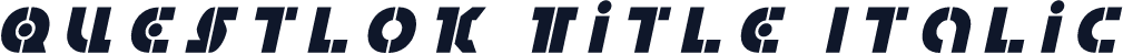 Questlok Title Italic