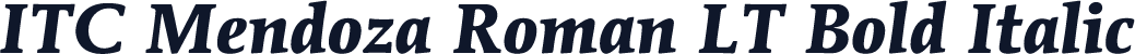 ITC Mendoza Roman LT Bold Italic