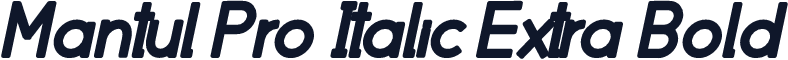 Mantul Pro Italic Extra Bold