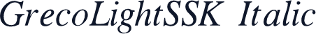 GrecoLightSSK Italic