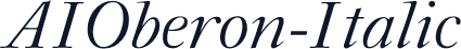 AIOberon-Italic