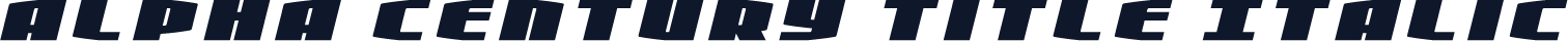 Alpha Century Title Italic