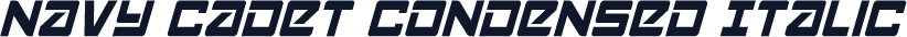 Navy Cadet Condensed Italic