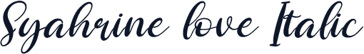 Syahrine love Italic