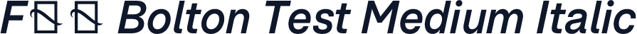 F37 Bolton Test Medium Italic