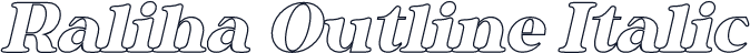 Raliha Outline Italic