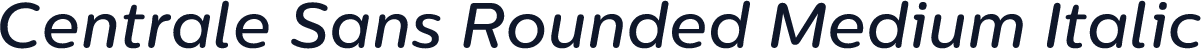 Centrale Sans Rounded Medium Italic