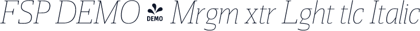FSP DEMO - Mrgm xtr Lght tlc Italic