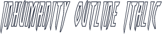Inhumanity Outline Italic