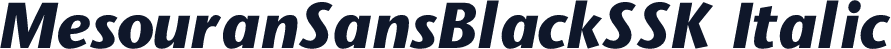 MesouranSansBlackSSK Italic