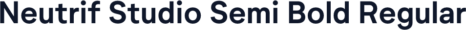 Neutrif Studio Semi Bold Regular