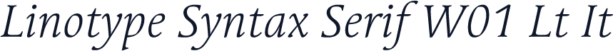 Linotype Syntax Serif W01 Lt It