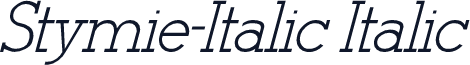 Stymie-Italic Italic
