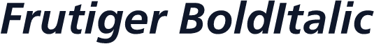 Frutiger BoldItalic
