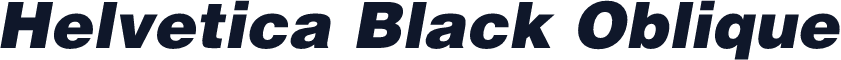 Helvetica Black Oblique