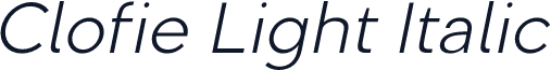 Clofie Light Italic