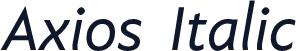 Axios  Italic
