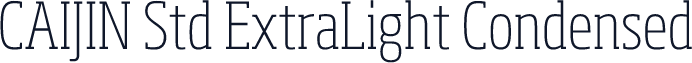 CAIJIN Std ExtraLight Condensed